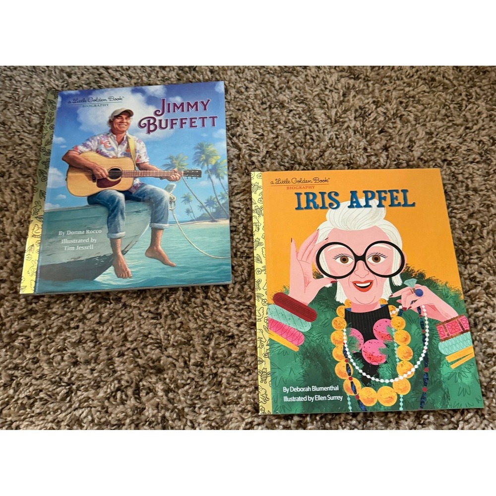 Little Golden Books-Biography- Jimmy Buffett  & Iris Apfel (NWT)